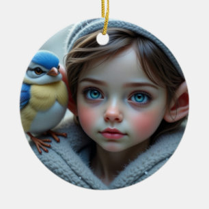 Christmas Elf Ceramic Ornament