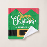 Christmas Elf Costume Personalized Family Name