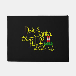 Christmas Elf Did It Doormat