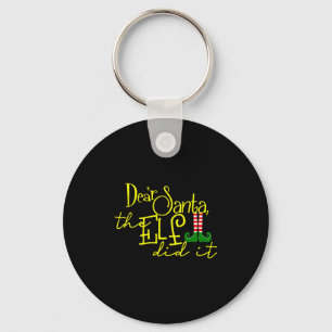 Christmas Elf Did It Keychain