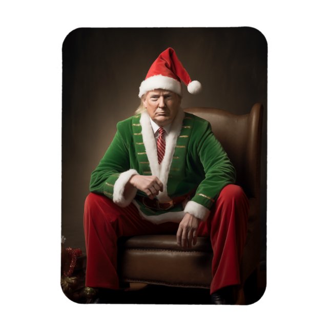 Christmas Elf Donald Trump Magnet (Vertical)