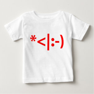 Christmas Elf Emoticon Xmas ASCII Text Art Baby T-Shirt