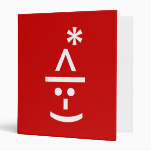 Christmas Elf Emoticon Xmas ASCII Text Art Binder