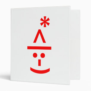 Christmas Elf Emoticon Xmas ASCII Text Art Binder