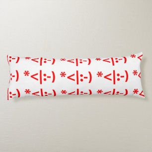 Christmas Elf Emoticon Xmas ASCII Text Art Body Pillow