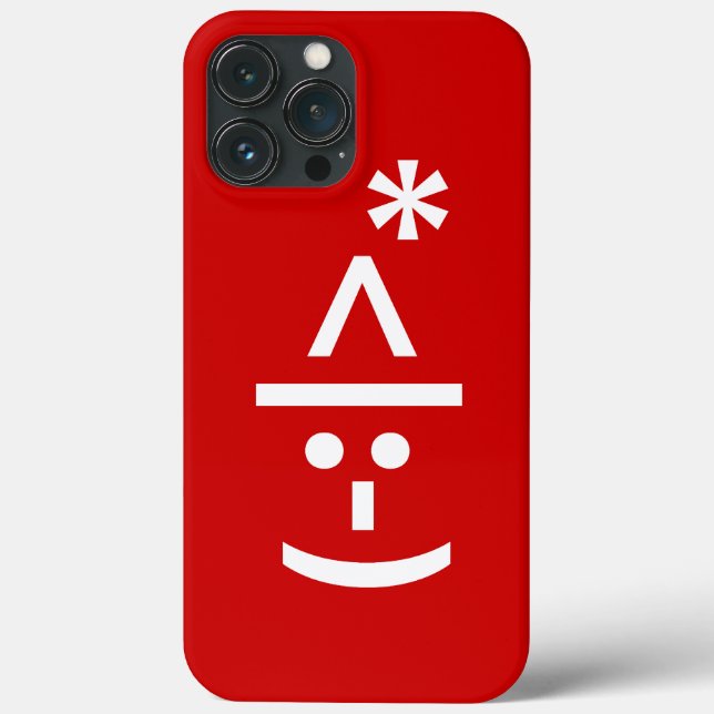 Christmas Elf Emoticon Xmas ASCII Text Art Case-Mate iPhone Case (Back)