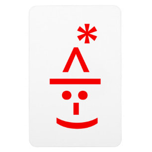 Christmas Elf Emoticon Xmas ASCII Text Art Magnet