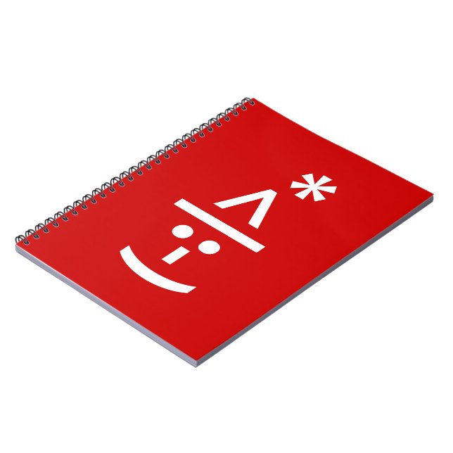 Christmas Elf Emoticon Xmas ASCII Text Art Notebook (Left Side)