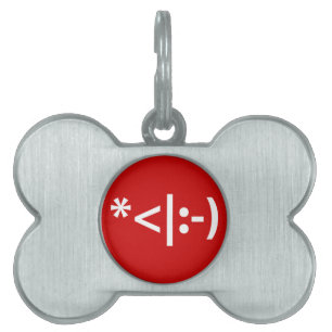 Christmas Elf Emoticon Xmas ASCII Text Art Pet Tag