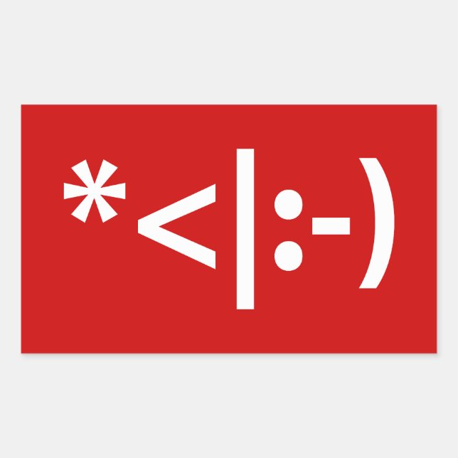 Christmas Elf Emoticon Xmas ASCII Text Art Sticker (Front)