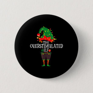Christmas Elf Family Matching Group The Elf Overst 2 Inch Round Button