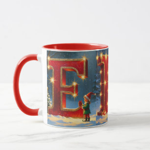 Christmas ELF Festive Holiday Gift Secret Santa  Mug