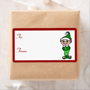 Christmas Elf Gift Tag Labels