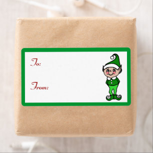 Christmas Elf Gift Tag Labels