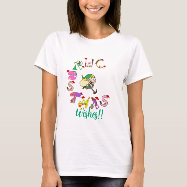 Christmas & Elf Greetings! T-Shirt (Front)