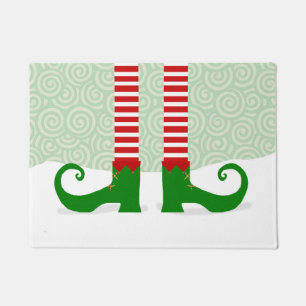 Christmas Elf Legs Door Mat