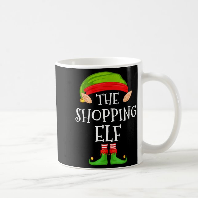 Christmas Elf Matching Family Pajama, The Shopng E Coffee Mug (Right)