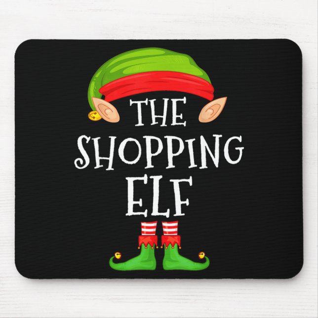 Christmas Elf Matching Family Pajama, The Shopng E Mouse Pad (Front)
