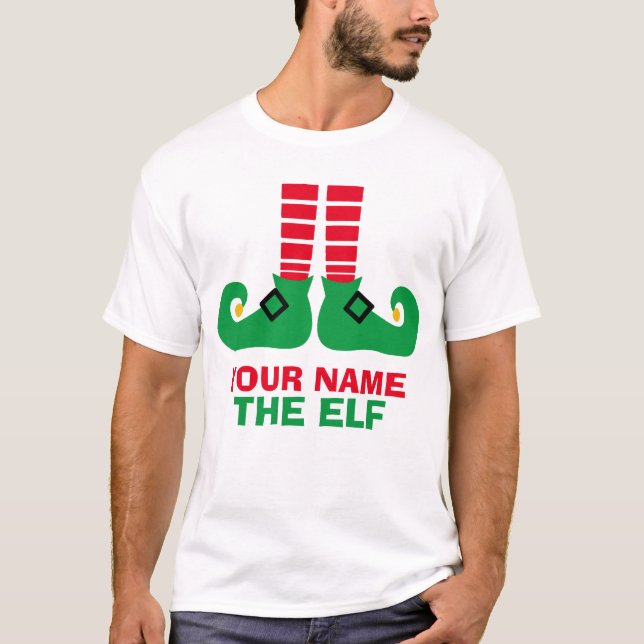 Christmas Elf Name Custom T-Shirt (Front)