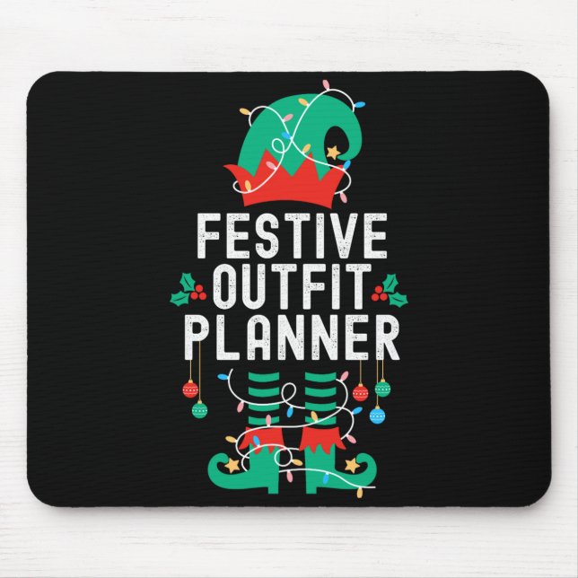 Christmas Elf Office Team Party Family Matching _1 Mouse Pad (Front)