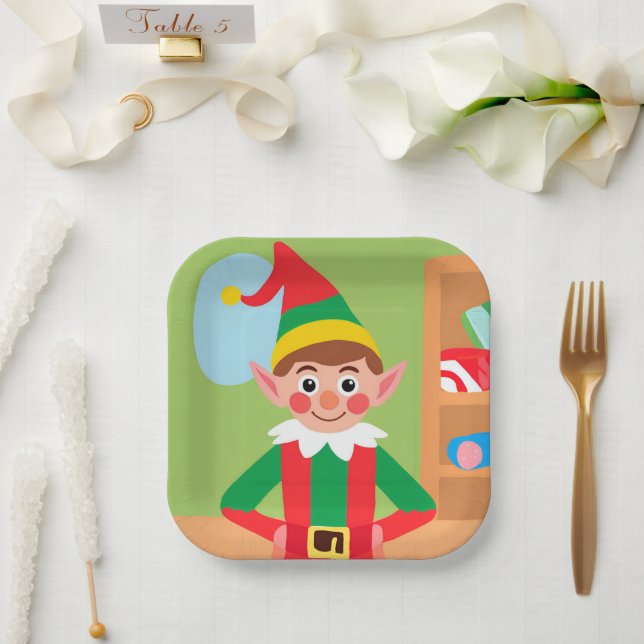 Christmas Elf Paper Plate (Wedding)