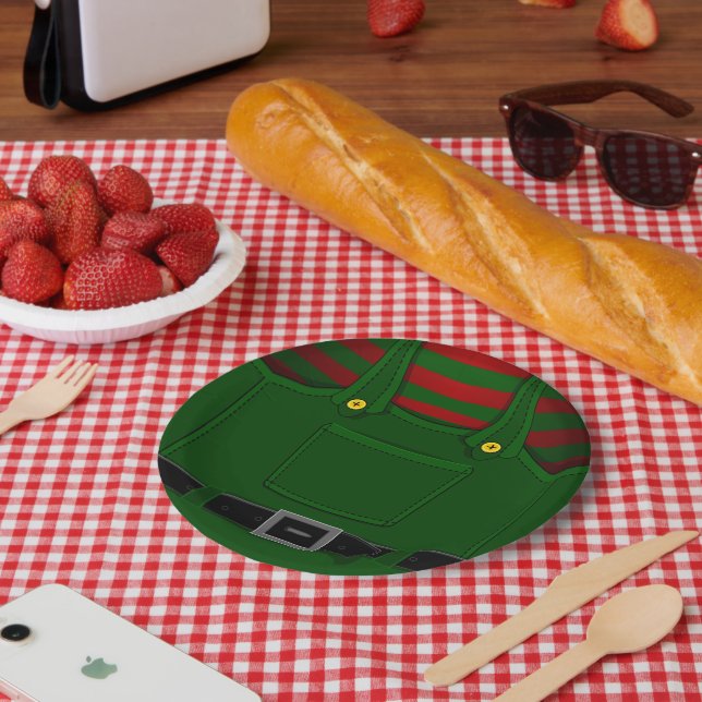 Christmas Elf Paper Plates Festive Party Plates (Picnic)