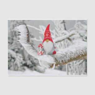 Christmas Elf Snowy Trees Tissue Paper