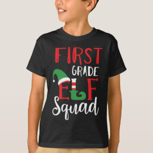 Christmas Elf Squad First Grade Teacher Top