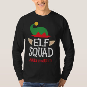 Christmas Elf Squad Kindergarten Teacher T-Shirt