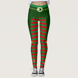 Christmas Elf - Striped Costume with Belt Leggings