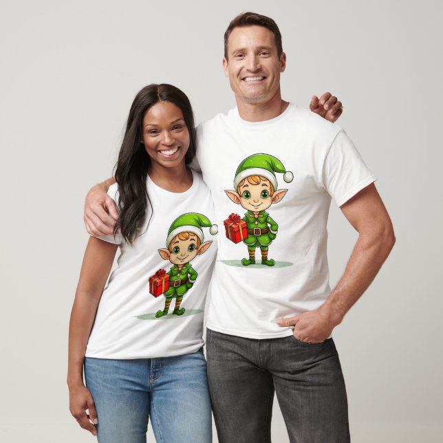 Christmas Elf T-Shirt – Festive Holiday Design  (Unisex)