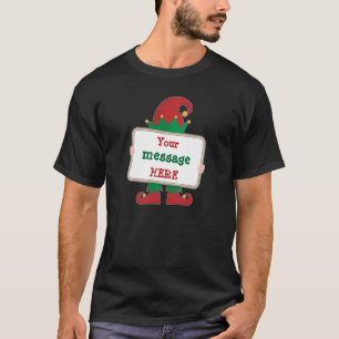Christmas Elf T-Shirt with Personalized Message