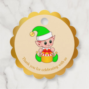 Christmas elf thank you favour tags