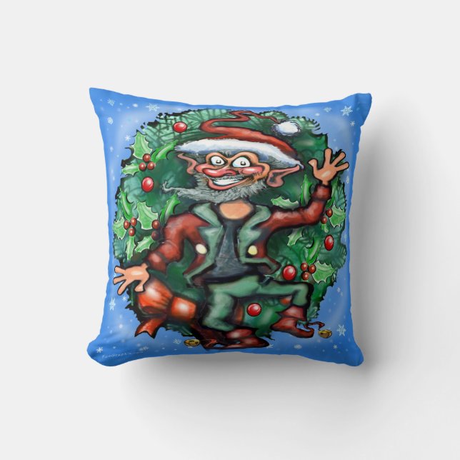 Christmas Elf Throw Pillow (Front)