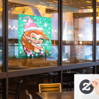 Christmas Elf Window Cling