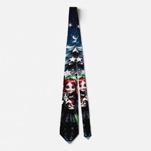 Christmas Elf with Kitten. Tie