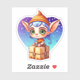 Christmas Elf with Snowy Background