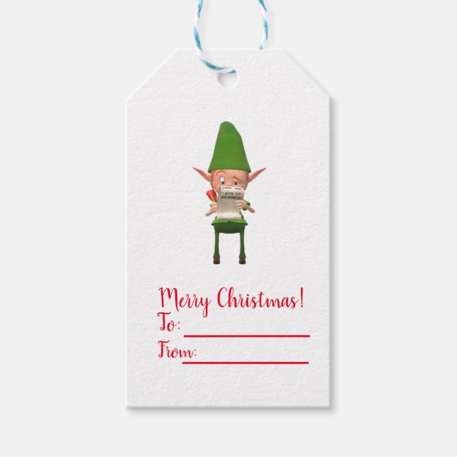 Christmas Elves  Gift Tags (Front)