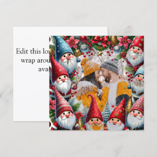 Christmas elves holiday border card