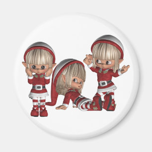 Christmas Elves Magnet