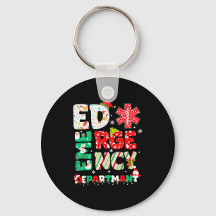 Christmas Emergency Room Er Rn Nurse Department He Keychain