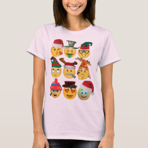 christmas emoji decoration funny women mens hoodie T-Shirt