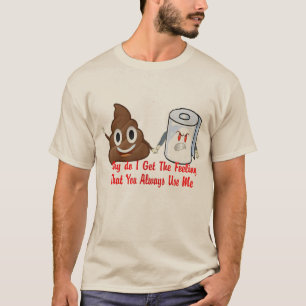 christmas emoji poop dump emoji you use me funny T-Shirt