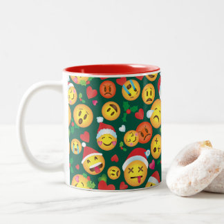 Christmas Emoji Print Mug