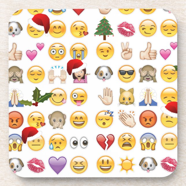 christmas emojis coaster (Front)