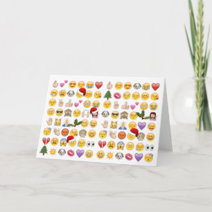 christmas emojis holiday card