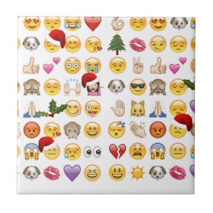christmas emojis tile