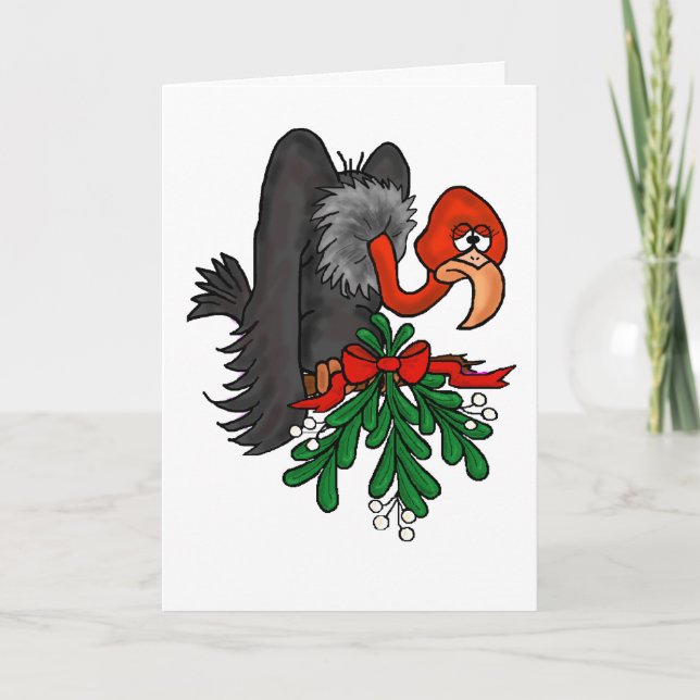 Christmas  Emoticon Kiss Card (Front)