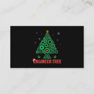 Christmas Engineer Tree Mechanical Engineering Business Card