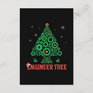 Christmas Engineer Tree Mechanical Engineering Enclosure Card